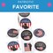 4th of July Veteran Support Patriotic Paper Stickers 1 1/2" 100 Ct.